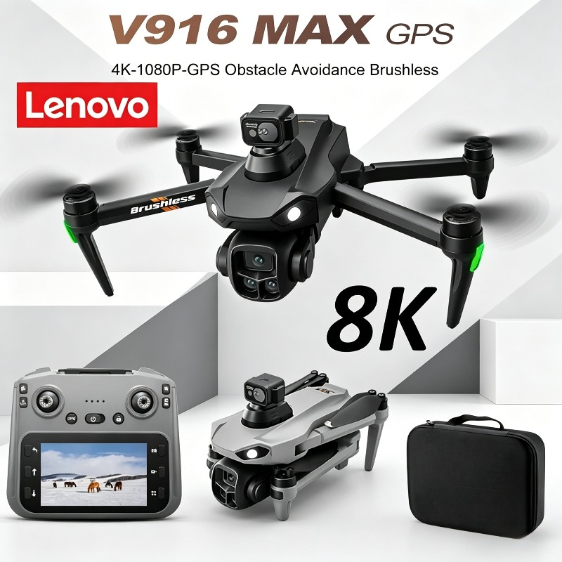 Drone Surveying - เลอโนโว V916MAX โดรนมืออาชีพ 8K HD กล้องคู่