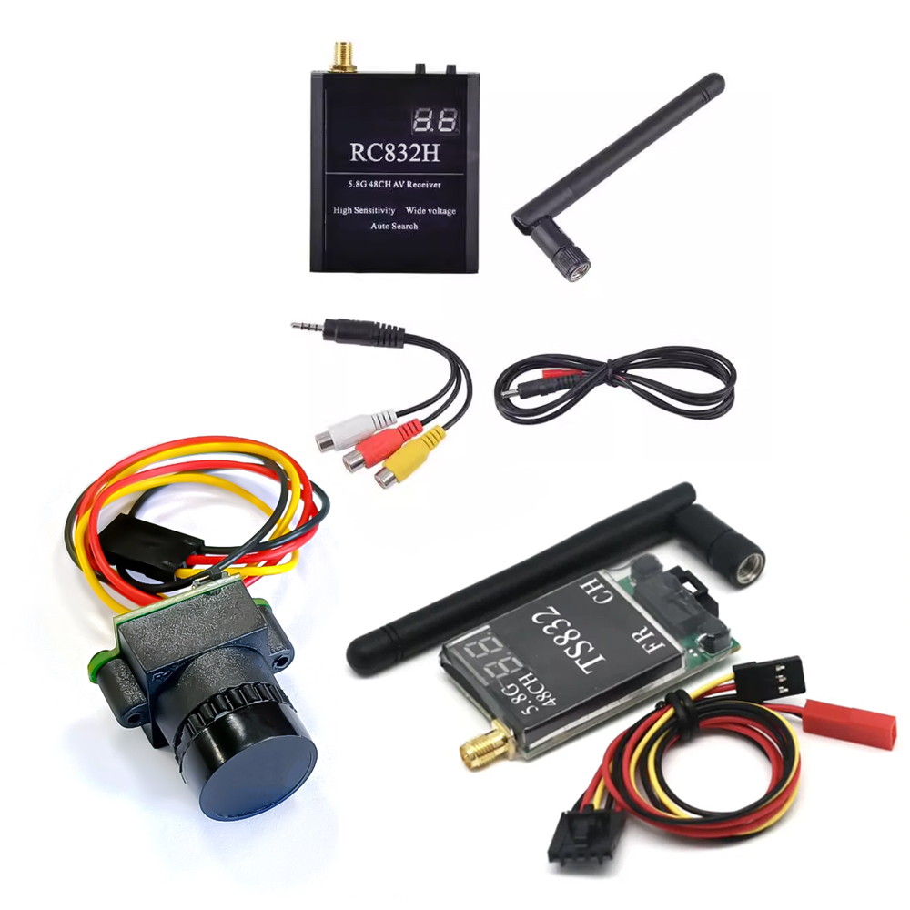 Drone Lidar - ตัวรับสัญญาณ TS832 +RC832 +กล้อง 1000TVL 48CH